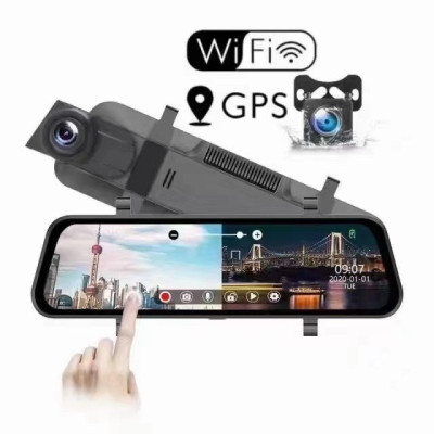 Відеореєстратор дзеркало з камерою заднього виду Touch Screen Super FULL HD парктронік Vechicle Blackbox DVR VBDVRB