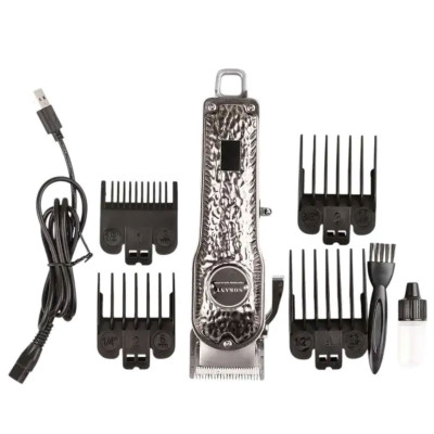 Машинка для стрижки Sokany SK-LF-9976 аккумуляторная с 4 насадками и USB серебро