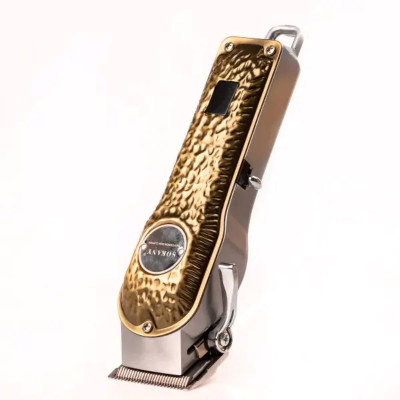Машинка для стрижки Sokany SK-LF-9976 аккумуляторная с 4 насадками и USB золото