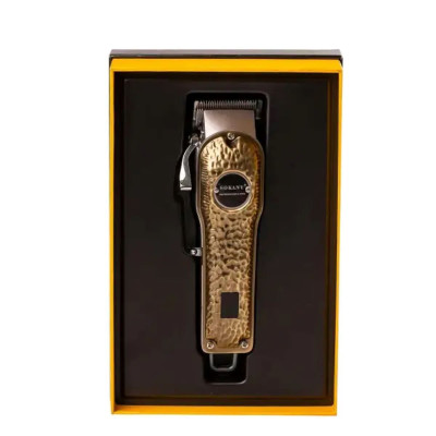 Машинка для стрижки Sokany SK-LF-9976 аккумуляторная с 4 насадками и USB золото
