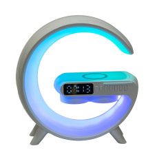 Портативна колонка із зарядкою для телефону та RGB-підсвічуванням 15 Вт біла UR126