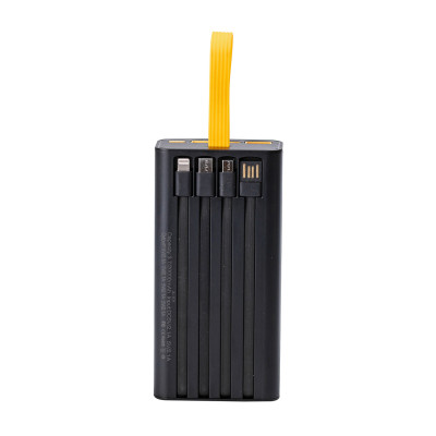 Повербанк SmartX Fast Charge Power Bank 20000mAh зовнішній акумулятор 4 вбудованих кабелю X-101