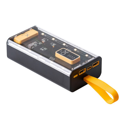 Повербанк SmartX Fast Charge Power Bank 20000mAh зовнішній акумулятор 4 вбудованих кабелю X-101