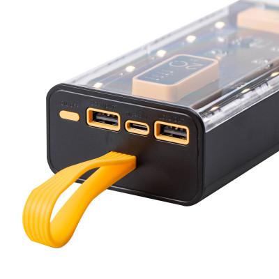 Повербанк SmartX Fast Charge Power Bank 20000mAh зовнішній акумулятор 4 вбудованих кабелю X-101