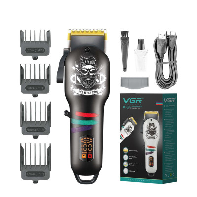 Тример для бороди та волосся VGR V-699B акумуляторний USB зарядка чорний