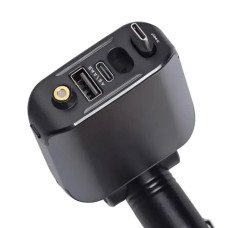 Автомобільний зарядний пристрій LED-проекція, з швидкою зарядкою та висувним кабелем Type-C HP-E1