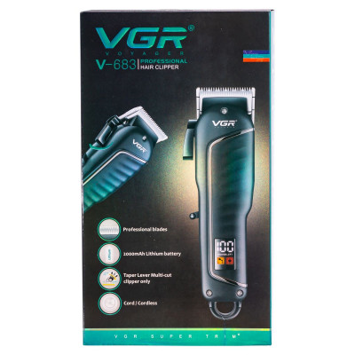Машинка для стрижки LED професійна з насадками VGR V-683