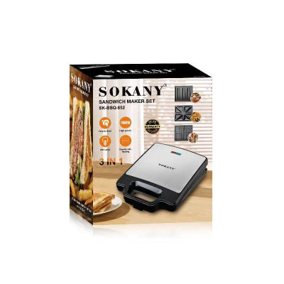 Мультипекар Sokany SKBBQ852 з насадками 1400 Вт.