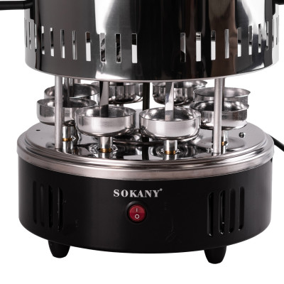 Електрошашличниця вертикальна Sokany SK6113 на 8 шампурів 1500 Вт.
