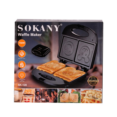Вафельниця Sokany для панкейків 750 Вт на 2 панкейки SK128