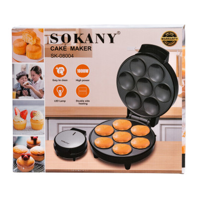 Кексниця електрична Sokany SK-08004 7 маффінів 1000 Вт