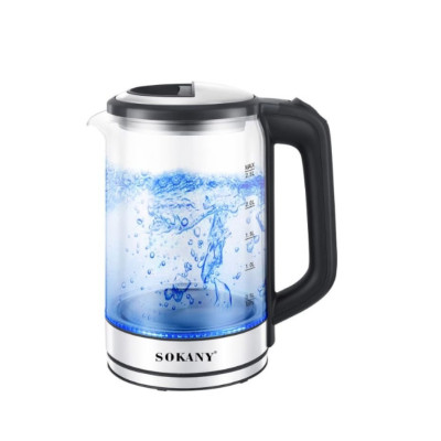 Чайник електричний Sokany SK-09013 2.5 л прозорий