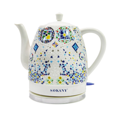 Електричний чайник Sokany SK-09008 безшумний 1,5 л Білий