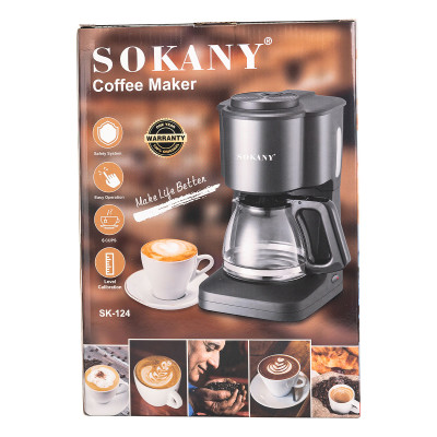 Кавоварка краплинна Sokany з підігрівом кавника 600 мл SK-124