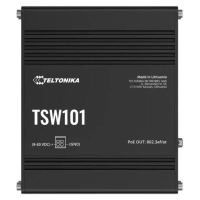 Teltonika TSW101 POE+ для использования в транспорте Коммутатор 5 портов неуправляемый