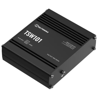 Teltonika TSW101 POE+ для использования в транспорте Коммутатор 5 портов неуправляемый