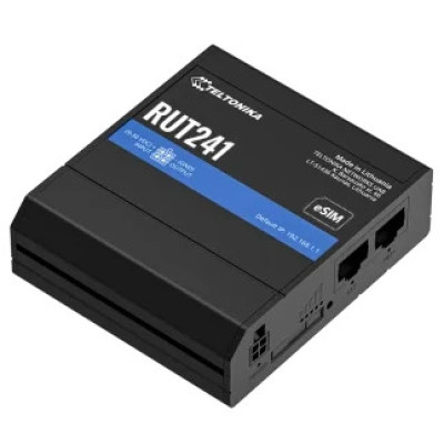 Teltonika RUT241 c 4G LTE, Wi-Fi, eSIM Промисловий стільниковий маршрутизатор