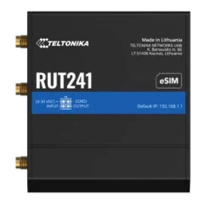 Teltonika RUT241 c 4G LTE, Wi-Fi, eSIM Промисловий стільниковий маршрутизатор
