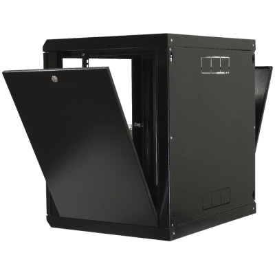 19"12U, 600х600х640мм акрилове скло, чорна Шафа