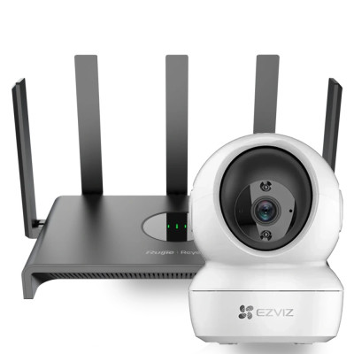 Ezviz CS-H6c (4MP, W1) + Reyee RG-EW1300G Комплект