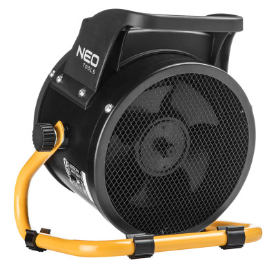 Тепловая пушка электрическая Neo Tools, 2кВт, 30м кв, 197м куб/час, керамический нагрев. элемент (PTC), черный