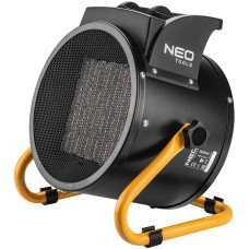 Тепловая пушка электрическая Neo Tools, 3кВт, 60м кв, 280м куб/час, керамический нагрев. элемент (PTC), черный