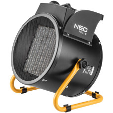 Теплова гармата електрична Neo Tools, 5кВт, 80м кв, 588м куб/год, 380В, керамічний нагрів. елемент (PTC), чорний