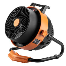 Вентилятор-обігрівач електричний Neo Tools, 2в1, 2.4кВт, 35-50м кв, 460м куб/год, цифрове регулювання, чорно-помаранчевий