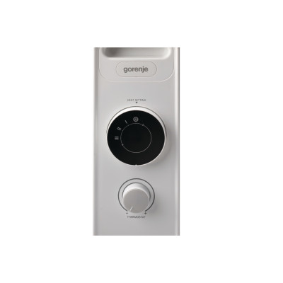 Обогреватель масляный Gorenje, 15м2, 2000Вт, мех. упр-ние, 9 секций, белый