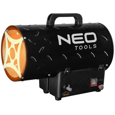 Теплова гармата газова Neo Tools, 15кВт, 150м кв, 580м куб/год, чорний