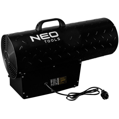 Тепловая пушка газовая Neo Tools, 50кВт, 500м кв, 1000м куб/ч, черный
