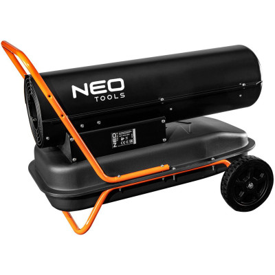 Тепловая пушка дизель/керосин Neo Tools, прямого нагрева, 30кВт, 420м кв, 750м куб/ч, колеса, IPX4, черный