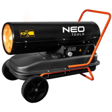 Теплова гармата дизель/гас Neo Tools, прямого нагріву, 30кВт, 420м кв, 750м куб/год, колеса, IPX4, чорний