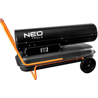Тепловая пушка дизель/керосин Neo Tools, прямого нагрева, 50кВт, 720м кв, 1100м куб/ч, колеса, IPX4, черный