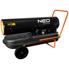 Теплова гармата дизель/гас Neo Tools, прямого нагріву, 50кВт, 720м кв, 1100м куб/год, колеса, IPX4, чорний