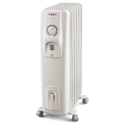 Обігрівач оливний TESY CC 2008 E05 R, 24м2, 2000Вт, мех. упр-ння, 8 секцій, білий
