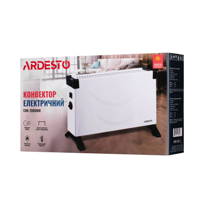 Конвектор ARDESTO, 2000Вт, мех. упр-ние, открытый нагрев. элемент, белый
