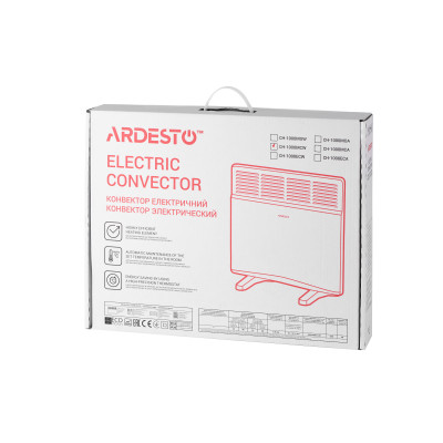 Конвектор електричний ARDESTO CH-1000MCW, 1000 Вт, 10 м2, закритий нагрів. елемент, IP24, мех. керування, білий