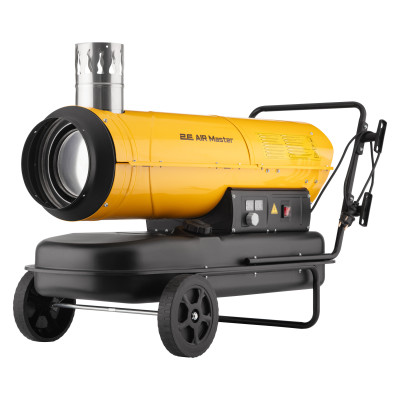 Тепловая пушка дизель/керосин 2E PowerHeat D30i, косвенного нагрева, 30кВт, 400м кв, 780м куб/ч, колеса, IPX4, желтый
