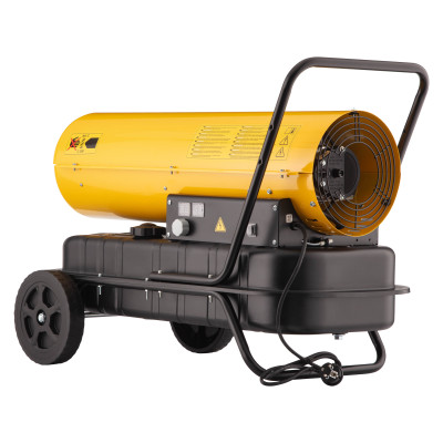 Тепловая пушка дизель/керосин 2E PowerHeat D30, прямого нагрева, 30кВт, 380м кв, 750м куб/ч, колеса, IPX4, желтый