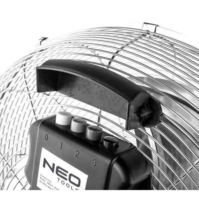 Вентилятор підлоговий Neo Tools NT10 професійний, 45см, 100Вт, двигун мідь 100%, срібний