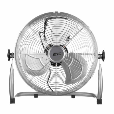 Вентилятор підлоговий 2E PowerWind 30C професійний, 30см, 60Вт, кнопки, двигун мідь 100%, срібний