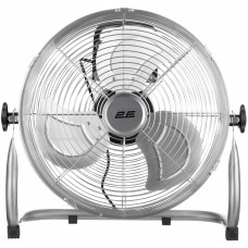 Вентилятор підлоговий 2E PowerWind 30C професійний, 30см, 60Вт, кнопки, двигун мідь 100%, срібний