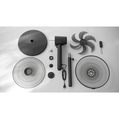 Вентилятор Philips напольный Series 1001, 45см, 47Вт, пульт ДУ, опора круглая, ароматерапия, черный