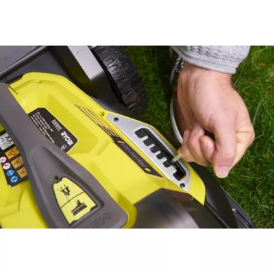 Газонокосарка гібридна Ryobi ONE+ RY18LMH37A-250 18В/220В акб 2х5А·год 37см 45л 25-70мм 15.7кг