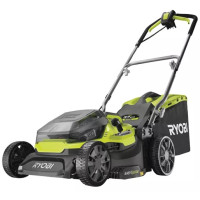 Газонокосарка гібридна Ryobi ONE+ RY18LMH37A-250 18В/220В акб 2х5А·год 37см 45л 25-70мм 15.7кг