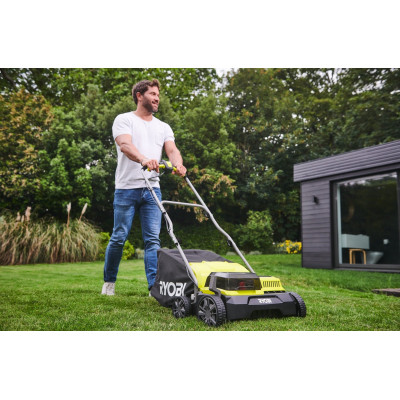 Аэратор-скарификатор аккумуляторный Ryobi ONE+ RY18SFX35A-240 18В акб 2х4А·час 35см 55л 10кг