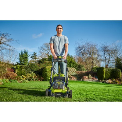 Газонокосилка аккумуляторная Ryobi ONE+ HP RY18LMX40B-0 18В 40см 40л 25-70мм 18.2кг без АКБ и ЗП