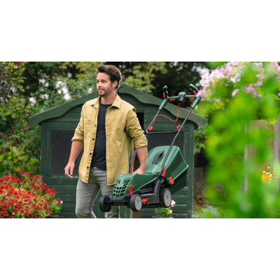 Газонокосилка сетевая Bosch UniversalRotak 37-555 1400Вт 37см 40л 27-50мм 15.5кг