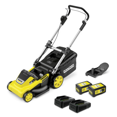Газонокосилка аккумуляторная Karcher LMO 5-18 Dual Battery Set 36В (18В+18В) акб 2х5А·час 41см 25-70см до 550м.кв